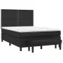 Box spring bed with black synthetic leather mattress 140x200cm by , Beds and slatted bases - Ref: Foro24-3137605, Price: 519,...