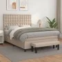 Cama box spring con colchón cuero sintético capuchino 140x190cm de , Camas y somieres - Ref: Foro24-3137664, Precio: 545,79 €...