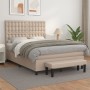 Cama box spring con colchón cuero sintético capuchino 140x190cm de , Camas y somieres - Ref: Foro24-3137664, Precio: 555,00 €...