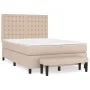 Box spring bed with a synthetic leather mattress in cappuccino color, 140x190cm. by , Beds and slatted bases - Ref: Foro24-31...