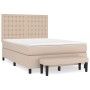 Cama box spring con colchón cuero sintético capuchino 140x190cm de , Camas y somieres - Ref: Foro24-3137664, Precio: 555,00 €...