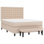 Cama box spring con colchón cuero sintético capuchino 140x190cm de , Camas y somieres - Ref: Foro24-3137664, Precio: 555,00 €...