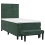 Boxspringbett mit dunkelgrünem Samtmatratze 90x190 cm. von , Betten und Lattenroste - Ref: Foro24-3137698, Preis: 359,45 €, R...