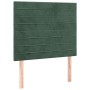 Box spring bed with dark green velvet mattress 100x200 cm by , Beds and slatted bases - Ref: Foro24-3137890, Price: 394,11 €,...