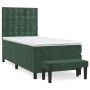 Boxspringbett mit dunkelgrünem Samtmatratze 90x190 cm. von , Betten und Lattenroste - Ref: Foro24-3138058, Preis: 344,26 €, R...