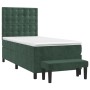 Boxspringbett mit dunkelgrünem Samtmatratze 90x190 cm. von , Betten und Lattenroste - Ref: Foro24-3138058, Preis: 344,26 €, R...
