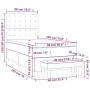 Box spring bed with dark green velvet mattress 90x190 cm by , Beds and slatted bases - Ref: Foro24-3138058, Price: 345,37 €, ...