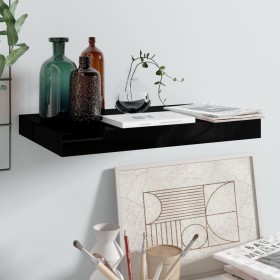 Estante flotante de pared negro brillante MDF 40x23x3,8 cm de vidaXL, Estantes y estanterías - Ref: Foro24-323763, Precio: 18...