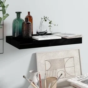 Floating wall shelf glossy black MDF 40x23x3.8 cm by vidaXL, Shelves and shelves - Ref: Foro24-323763, Price: 17,79 €, Discou...