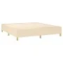 Box spring bed with mattress and LED lights, cream fabric, 180x200 cm. by , Beds and slatted bases - Ref: Foro24-3138898, Pri...