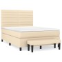 Box spring bed with cream-colored fabric mattress 140x190 cm by , Beds and slatted bases - Ref: Foro24-3136674, Price: 527,11...