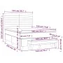 Box spring bed with cream-colored fabric mattress 140x190 cm by , Beds and slatted bases - Ref: Foro24-3136674, Price: 528,29...