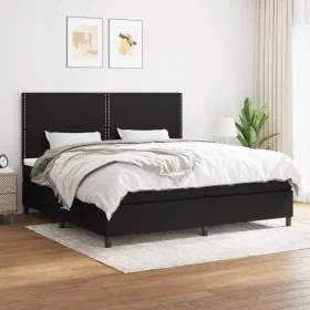 Boxspringbett mit schwarzen Stoffmatratze 200x200 cm. von , Betten und Lattenroste - Ref: Foro24-3141723, Preis: 625,17 €, Ra...