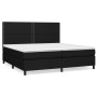 Cama box spring con colchón tela negro 200x200 cm de , Camas y somieres - Ref: Foro24-3141723, Precio: 627,13 €, Descuento: %