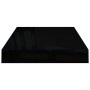Estante flotante de pared negro brillante MDF 40x23x3,8 cm de vidaXL, Estantes y estanterías - Ref: Foro24-323763, Precio: 18...