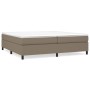 Box spring bed with gray taupe fabric mattress 200x200 cm by , Beds and slatted bases - Ref: Foro24-3144451, Price: 584,26 €,...