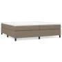 Box spring bed with gray taupe fabric mattress 200x200 cm by , Beds and slatted bases - Ref: Foro24-3144451, Price: 585,13 €,...