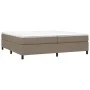 Box spring bed with gray taupe fabric mattress 200x200 cm by , Beds and slatted bases - Ref: Foro24-3144451, Price: 585,13 €,...