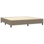 Box spring bed with gray taupe fabric mattress 200x200 cm by , Beds and slatted bases - Ref: Foro24-3144451, Price: 585,13 €,...