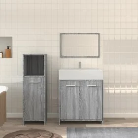 Set de muebles de baño 3 pzas madera contrachapada gris sonoma de , Muebles de baño - Ref: Foro24-3154407, Precio: 95,17 €, D...