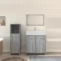 3-piece bathroom furniture set made of gray Sonoma plywood by , Bathroom furniture - Ref: Foro24-3154407, Price: 95,01 €, Dis...