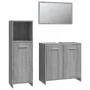 3-piece bathroom furniture set made of gray Sonoma plywood by , Bathroom furniture - Ref: Foro24-3154407, Price: 95,01 €, Dis...