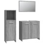 3-teiliges Badmöbel-Set Sonoma graues Sperrholz von , Badezimmermöbel - Ref: Foro24-3154407, Preis: 100,03 €, Rabatt: %