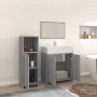 3-teiliges Badmöbel-Set Sonoma graues Sperrholz von , Badezimmermöbel - Ref: Foro24-3154407, Preis: 100,03 €, Rabatt: %