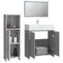 3-piece bathroom furniture set made of gray Sonoma plywood by , Bathroom furniture - Ref: Foro24-3154407, Price: 95,01 €, Dis...