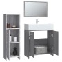 3-teiliges Badmöbel-Set Sonoma graues Sperrholz von , Badezimmermöbel - Ref: Foro24-3154407, Preis: 100,03 €, Rabatt: %