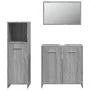 3-piece bathroom furniture set made of gray Sonoma plywood by , Bathroom furniture - Ref: Foro24-3154407, Price: 95,01 €, Dis...
