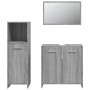 3-teiliges Badmöbel-Set Sonoma graues Sperrholz von , Badezimmermöbel - Ref: Foro24-3154407, Preis: 100,03 €, Rabatt: %