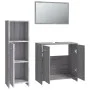 3-piece bathroom furniture set made of gray Sonoma plywood by , Bathroom furniture - Ref: Foro24-3154407, Price: 95,01 €, Dis...