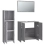 3-teiliges Badmöbel-Set Sonoma graues Sperrholz von , Badezimmermöbel - Ref: Foro24-3154407, Preis: 100,03 €, Rabatt: %