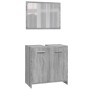 3-teiliges Badmöbel-Set Sonoma graues Sperrholz von , Badezimmermöbel - Ref: Foro24-3154407, Preis: 100,03 €, Rabatt: %