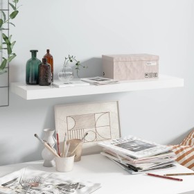 Floating wall shelf glossy white MDF 80x23.5x3.8 cm by vidaXL, Shelves and shelves - Ref: Foro24-323751, Price: 26,22 €, Disc...