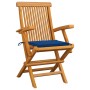 4 Stück Gartenstühle aus Teakholz mit königsblauen Kissen von , Gartenstühle - Ref: Foro24-3065627, Preis: 395,28 €, Rabatt: %