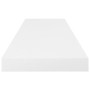 Estante flotante de pared blanco brillante MDF 80x23,5x3,8 cm