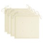Garden chairs 4 units teak wood with cream-colored cushions by , Garden chairs - Ref: Foro24-3065619, Price: 386,10 €, Discou...