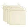 Sillas de jardín 4 uds madera teca con cojines color crema de , Sillas de jardín - Ref: Foro24-3065619, Precio: 354,09 €, Des...