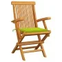 3 Stk. Gartenstühle aus Teakholz mit hellgrünen Kissen von , Gartenstühle - Ref: Foro24-3062525, Preis: 241,71 €, Rabatt: %