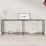 Tempered glass transparent console table 200x35x75.5 cm by , Side tables - Ref: Foro24-331706, Price: 91,67 €, Discount: %