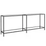 Tempered glass transparent console table 200x35x75.5 cm by , Side tables - Ref: Foro24-331706, Price: 91,67 €, Discount: %