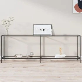 Tempered glass transparent console table 220x35x75.5 cm by , Side tables - Ref: Foro24-331710, Price: 130,41 €, Discount: %