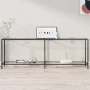 Tempered glass transparent console table 220x35x75.5 cm by , Side tables - Ref: Foro24-331710, Price: 130,41 €, Discount: %