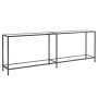 Tempered glass transparent console table 220x35x75.5 cm by , Side tables - Ref: Foro24-331710, Price: 132,97 €, Discount: %