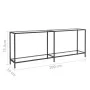 Tempered glass transparent console table 200x35x75.5 cm by , Side tables - Ref: Foro24-331706, Price: 91,67 €, Discount: %