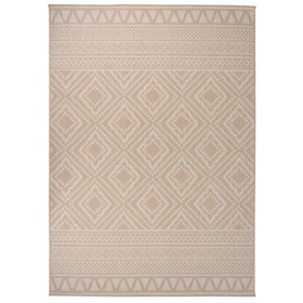 Flachgewebter Outdoor-Teppich braun gestreift 120x170 cm von , Teppiche - Ref: Foro24-340865, Preis: 43,87 €, Rabatt: %