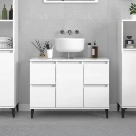 Sperrholz Waschbecken Schrank glänzend weiß 80x33x60cm von , Badezimmerwaschtische - Ref: Foro24-821278, Preis: 106,30 €, Rab...