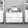 Sperrholz Waschbecken Schrank glänzend weiß 80x33x60cm von , Badezimmerwaschtische - Ref: Foro24-821278, Preis: 106,30 €, Rab...